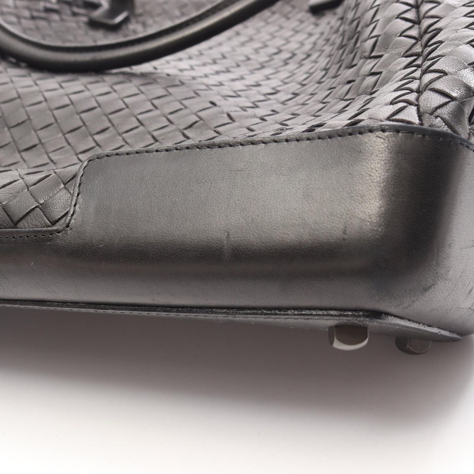 Bottega Veneta Tote Intrecciato Black Leather — view 9