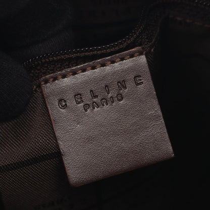 Celine Shoulder Bag Macadam Beige Canvas Leather — view 4