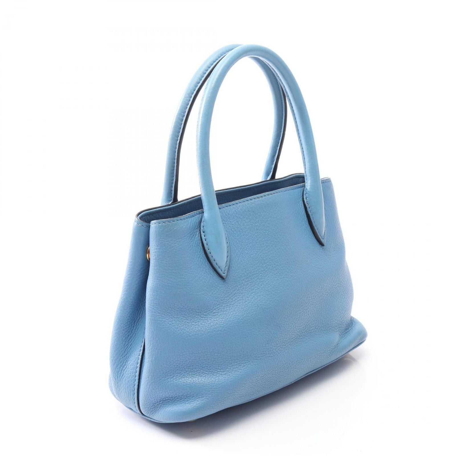 Prada Handbag Vitello Daino 2-Way Light Blue Leather Mini — view 2