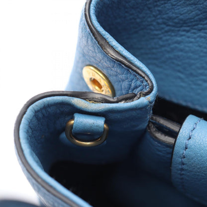 Prada Handbag Vitello Daino 2-Way Light Blue Leather Mini — view 6
