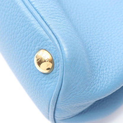 Prada Handbag Vitello Daino 2-Way Light Blue Leather Mini — view 7
