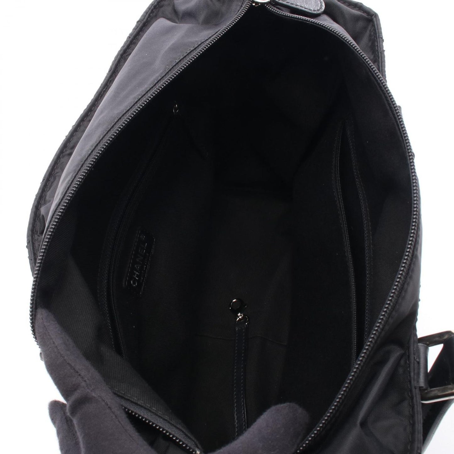 Chanel Tote Paris New York Line Black Nylon Leather — view 3