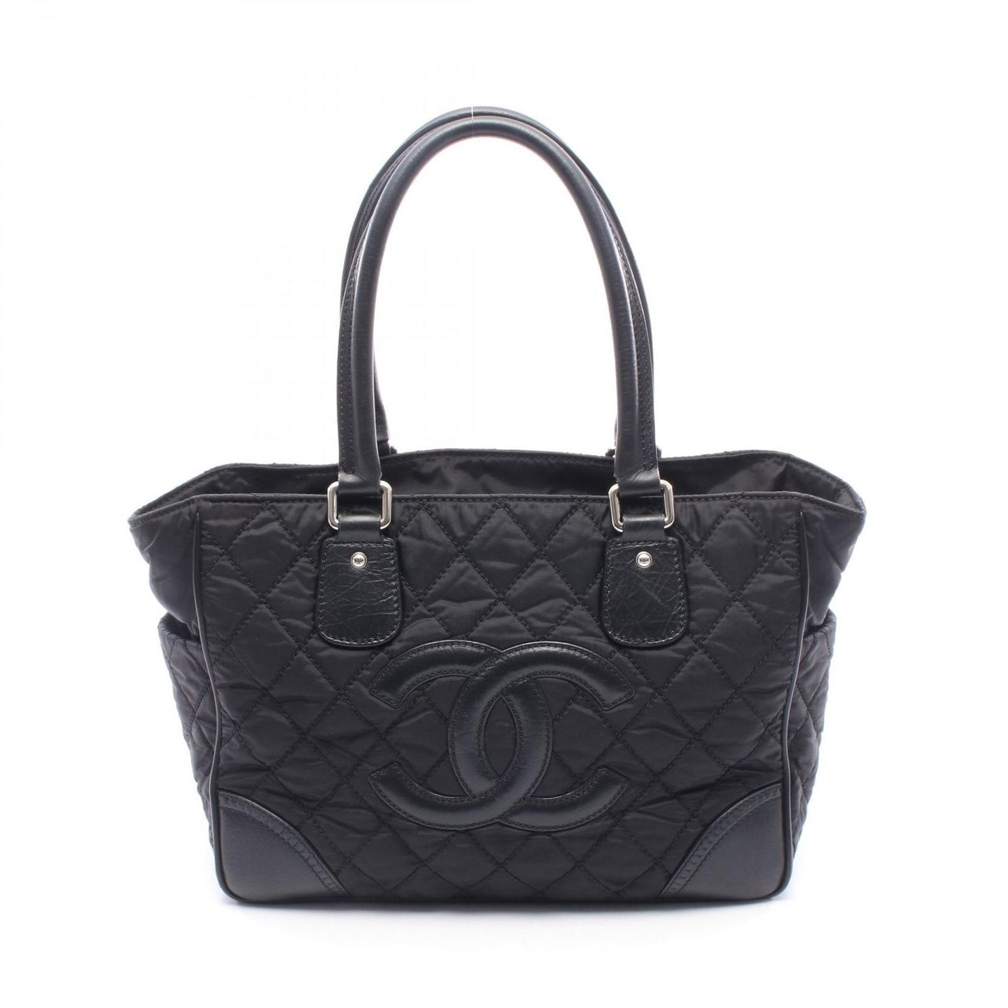 Chanel Tote Paris New York Line Black Nylon Leather