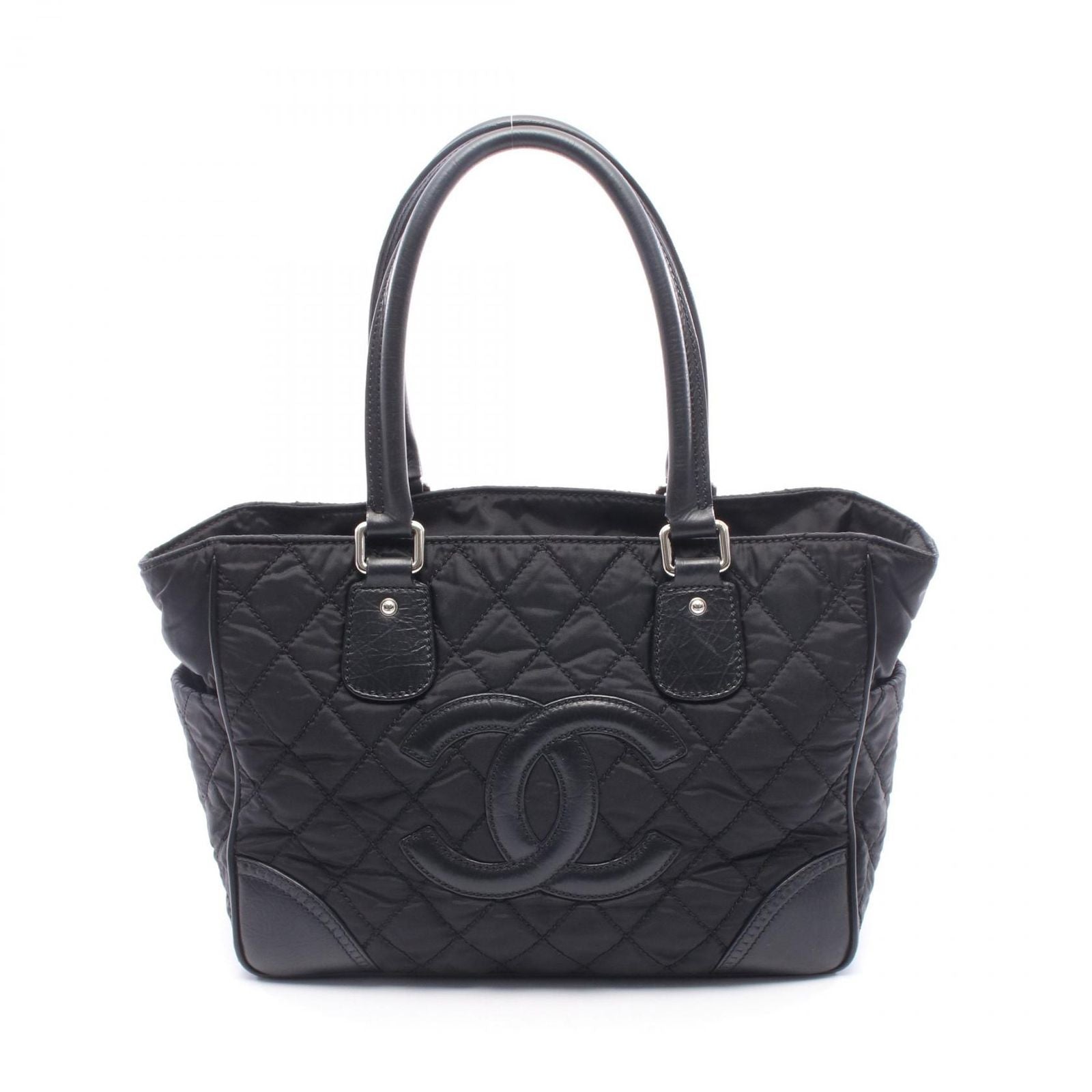Chanel Tote Paris New York Line Black Nylon Leather