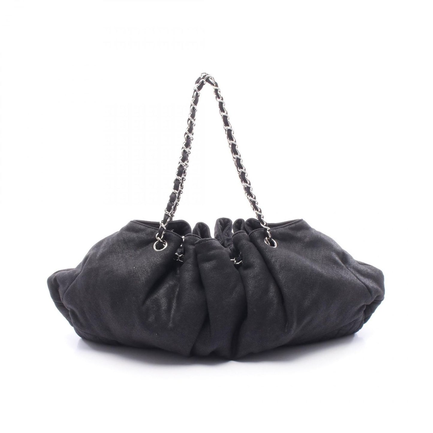 Chanel Shoulder Bag Melrose Cabas Cruise Line Black Quilted Chain