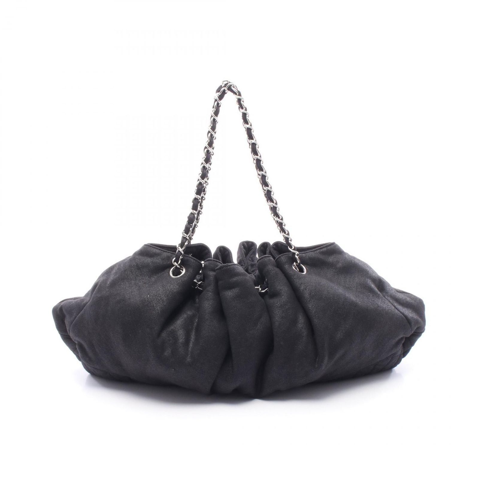 Chanel Shoulder Bag Melrose Cabas Cruise Line Black Quilted Chain