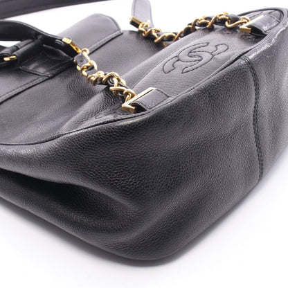Chanel Backpack Triple CC Logo Black Caviar Leather Coco — view 9
