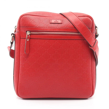 Gucci Shoulder Bag Diamante Red Leather