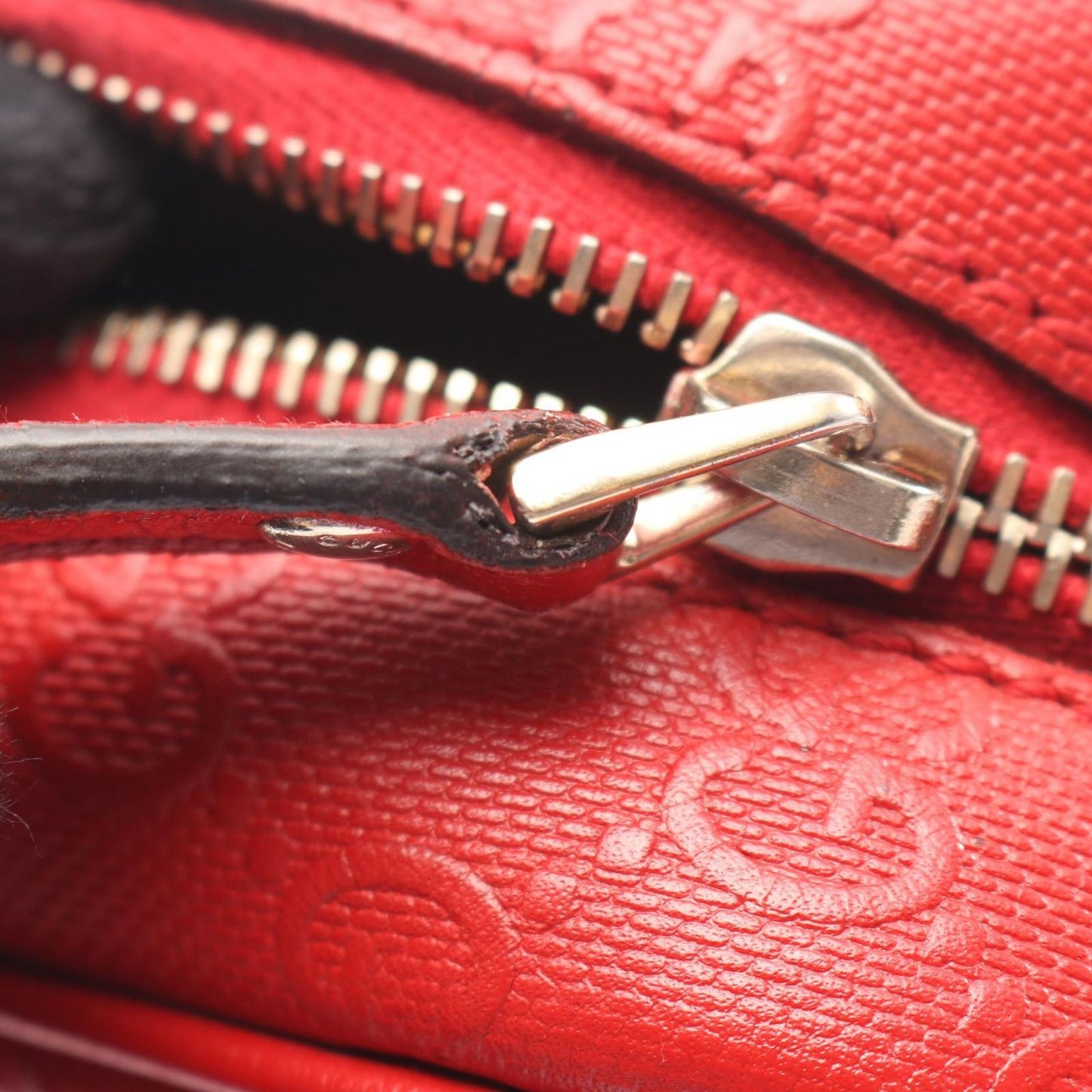 Gucci Shoulder Bag Diamante Red Leather — view 6