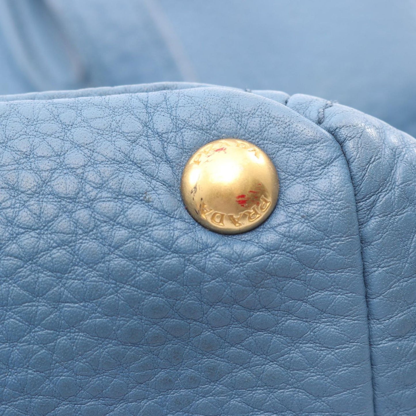 Prada Tote Blue Leather — view 6