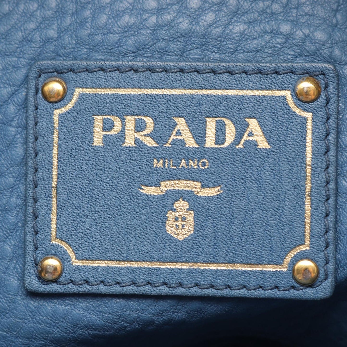 Prada Tote Blue Leather — view 4