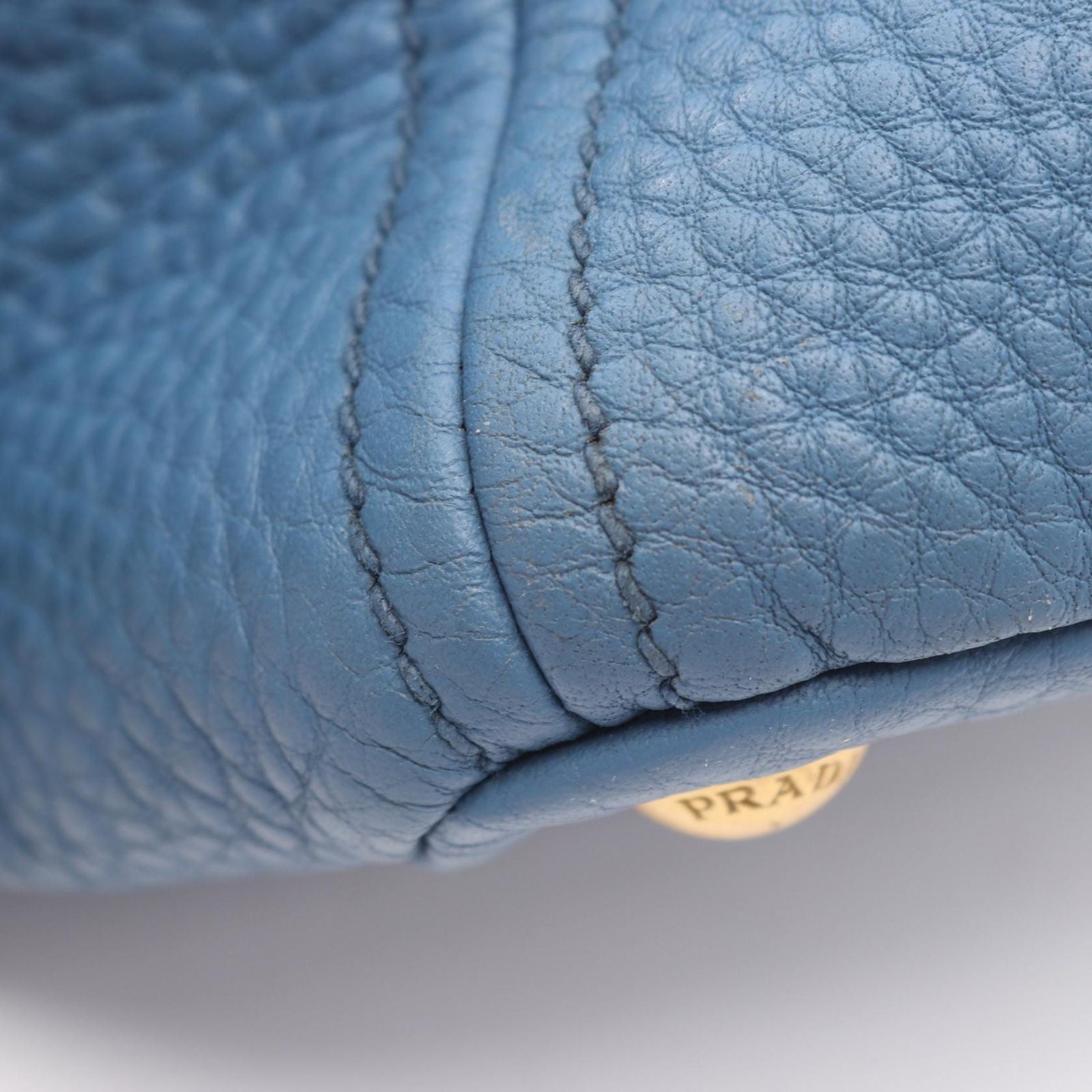 Prada Tote Blue Leather — view 5