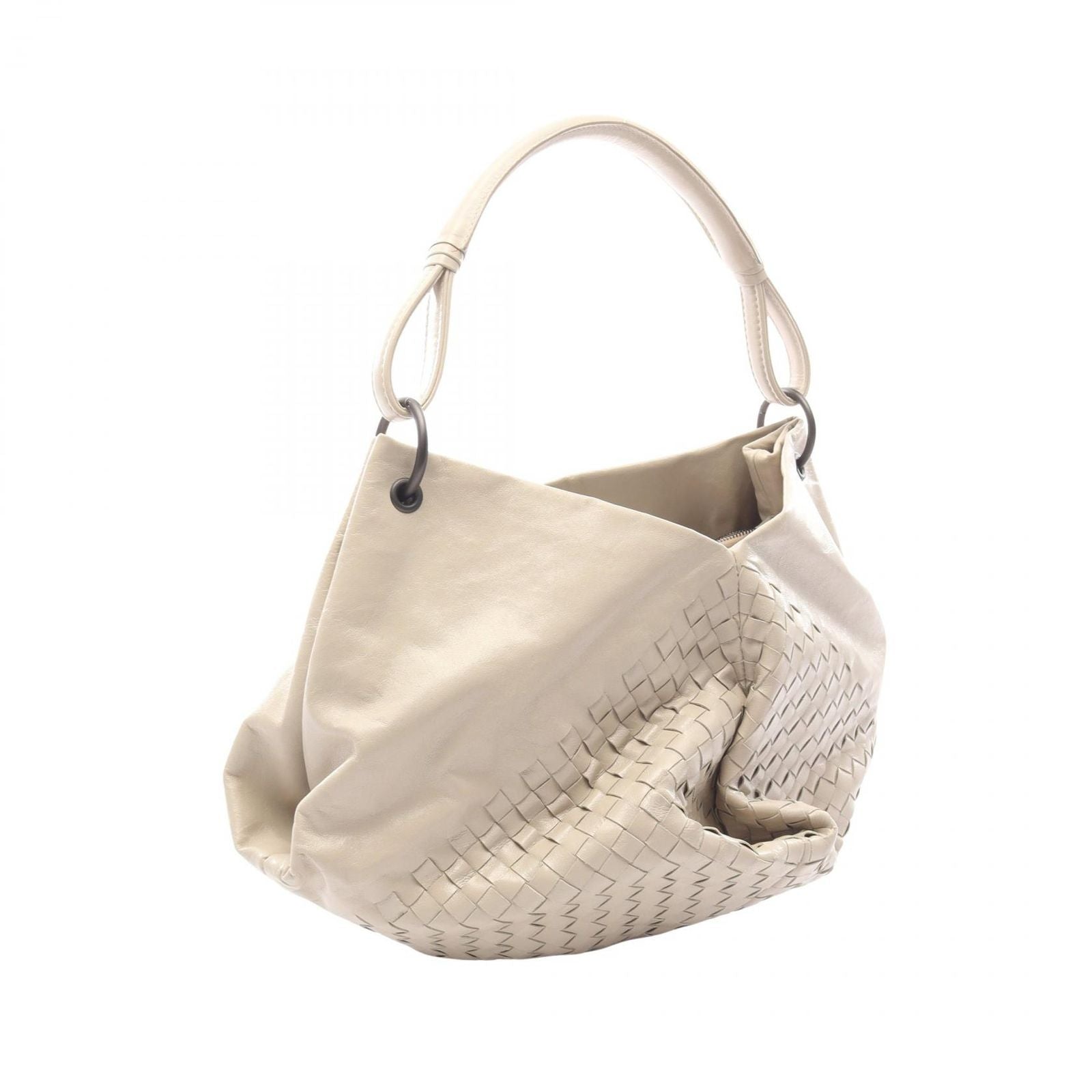 Bottega Veneta Handbag Intrecciato Aquilon Fortune Cookie Ivory Leather Hand — view 2