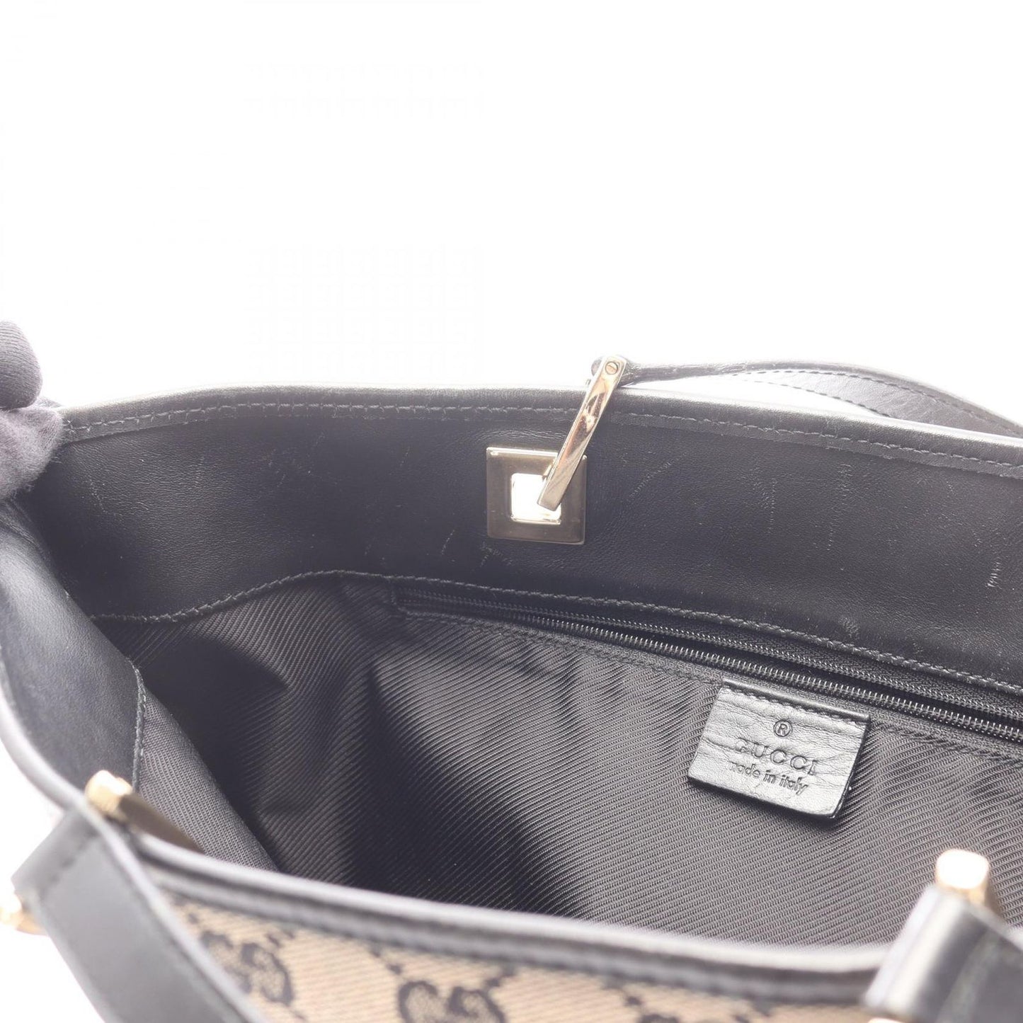Gucci Tote GG Canvas 002 Beige Black — view 5