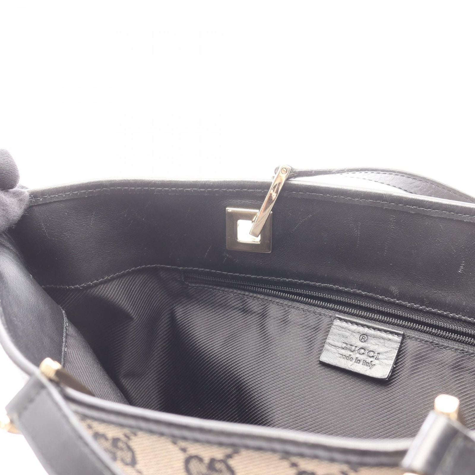 Gucci Tote GG Canvas 002 Beige Black — view 5