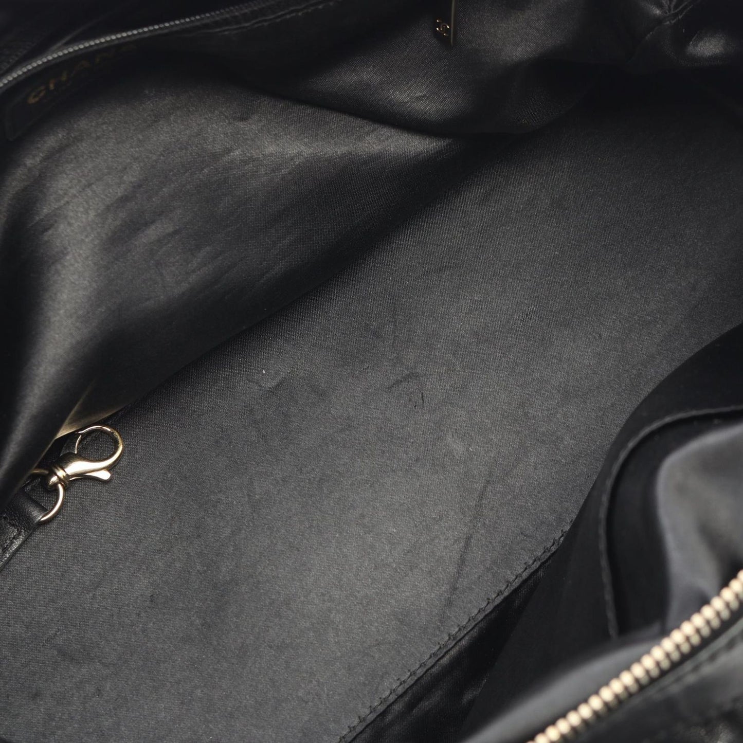 Chanel Tote Quilted Black Lambskin Boston Bag — view 6