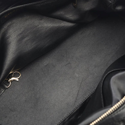 Chanel Tote Quilted Black Lambskin Boston Bag — view 6