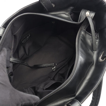 Chanel Tote Paris Biarritz GM Black Canvas Leather GM — view 3