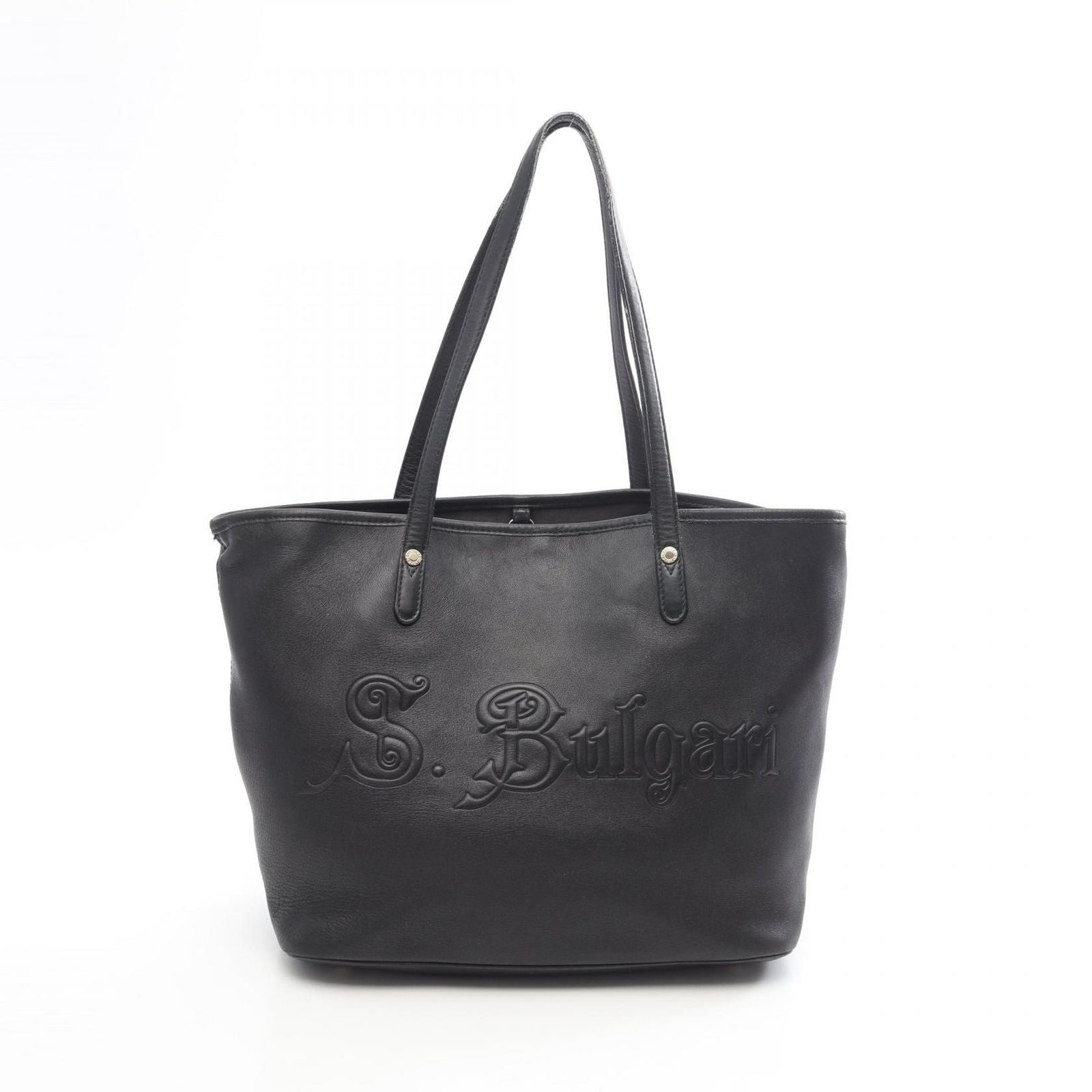Bvlgari Tote Collezione Black Leather
