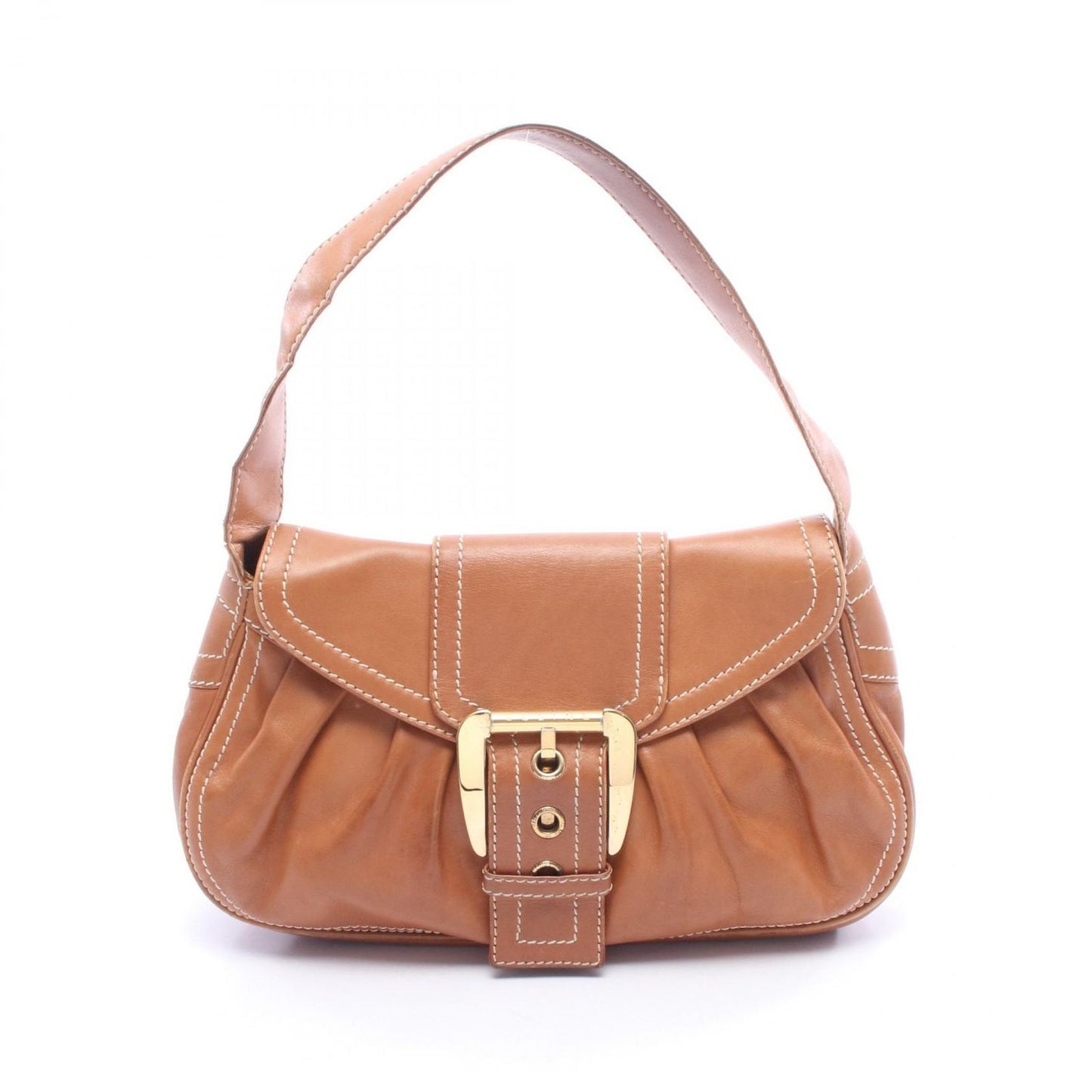 Celine Shoulder Bag Brown Leather