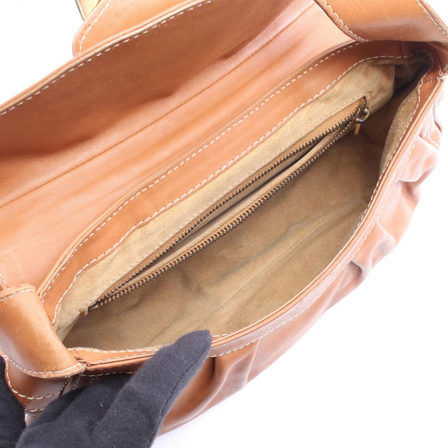 Celine Shoulder Bag Brown Leather — view 3