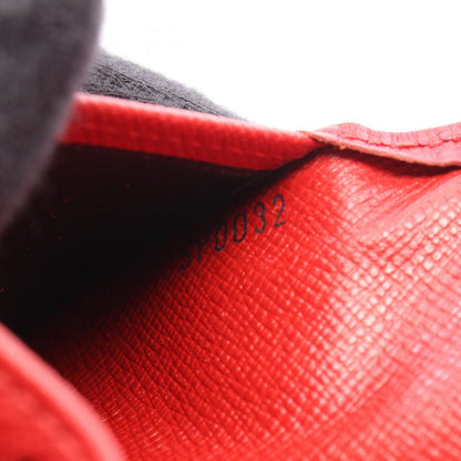 Louis Vuitton Card Case Organizer Poche Epi Castilian Red Leather — view 6