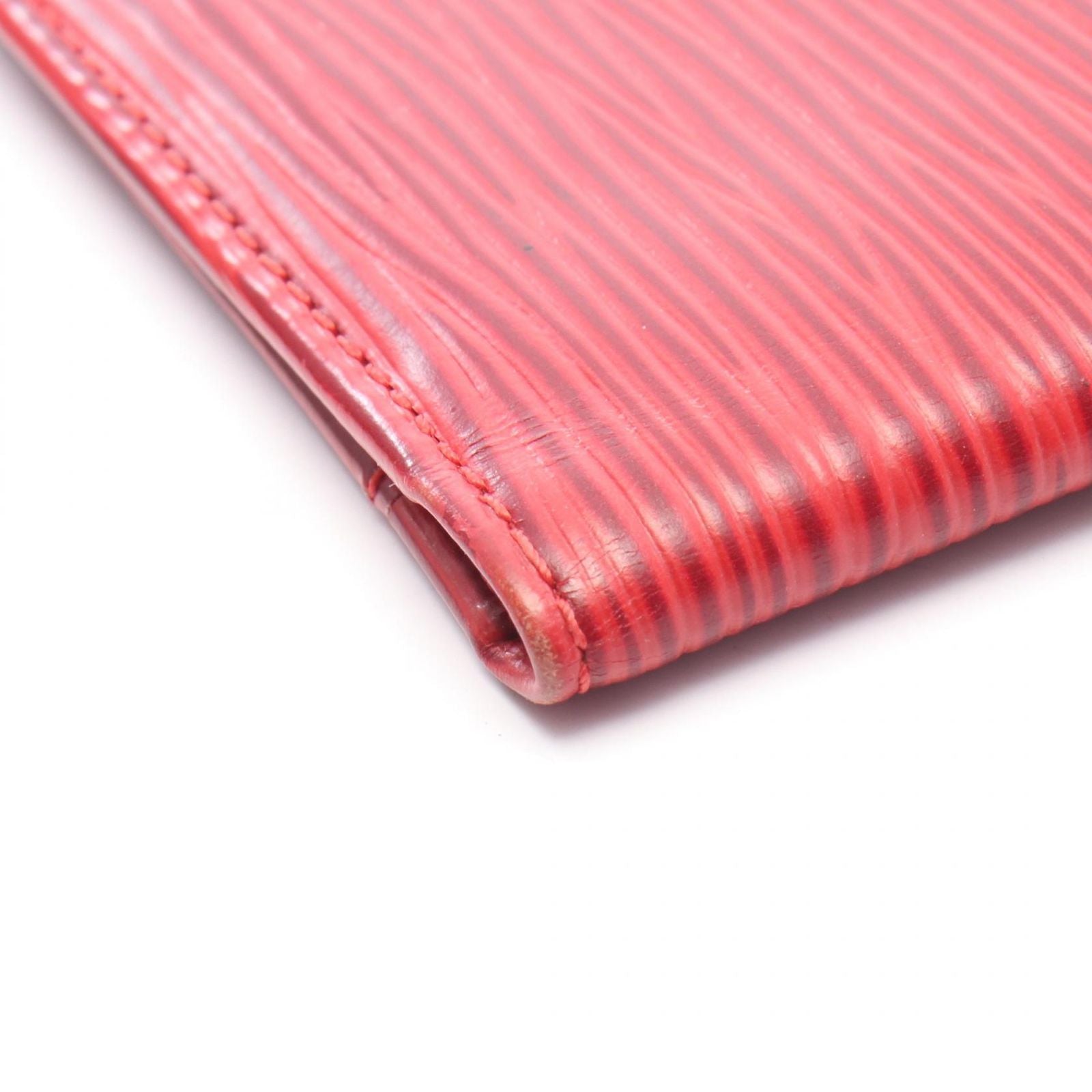 Louis Vuitton Card Case Organizer Poche Epi Castilian Red Leather — view 8