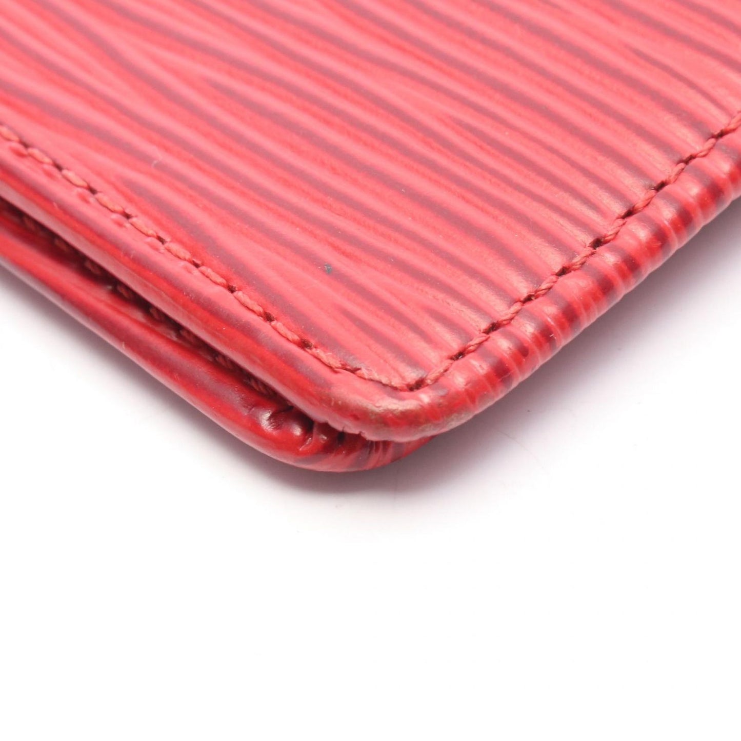 Louis Vuitton Card Case Organizer Poche Epi Castilian Red Leather — view 7