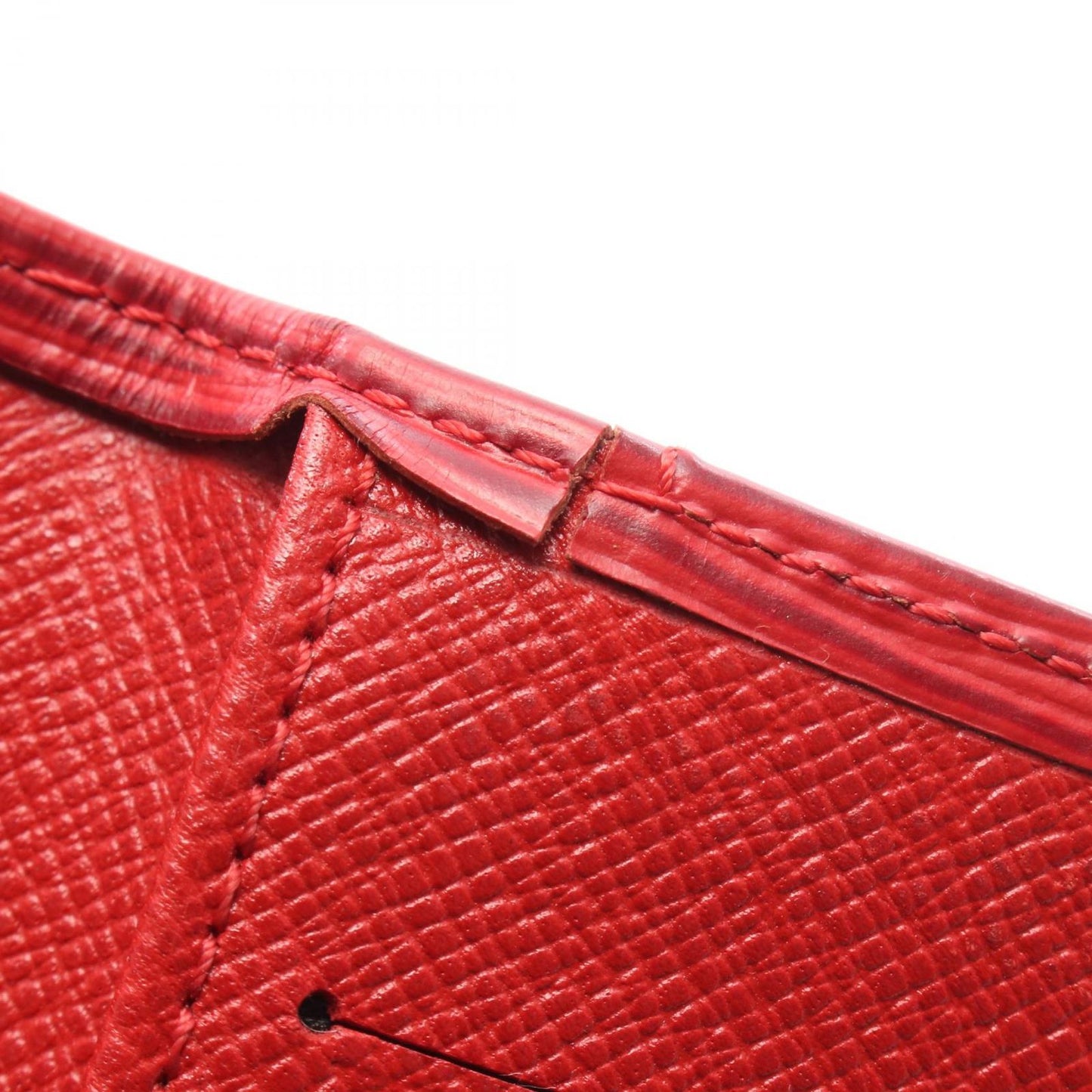 Louis Vuitton Card Case Organizer Poche Epi Castilian Red Leather — view 5