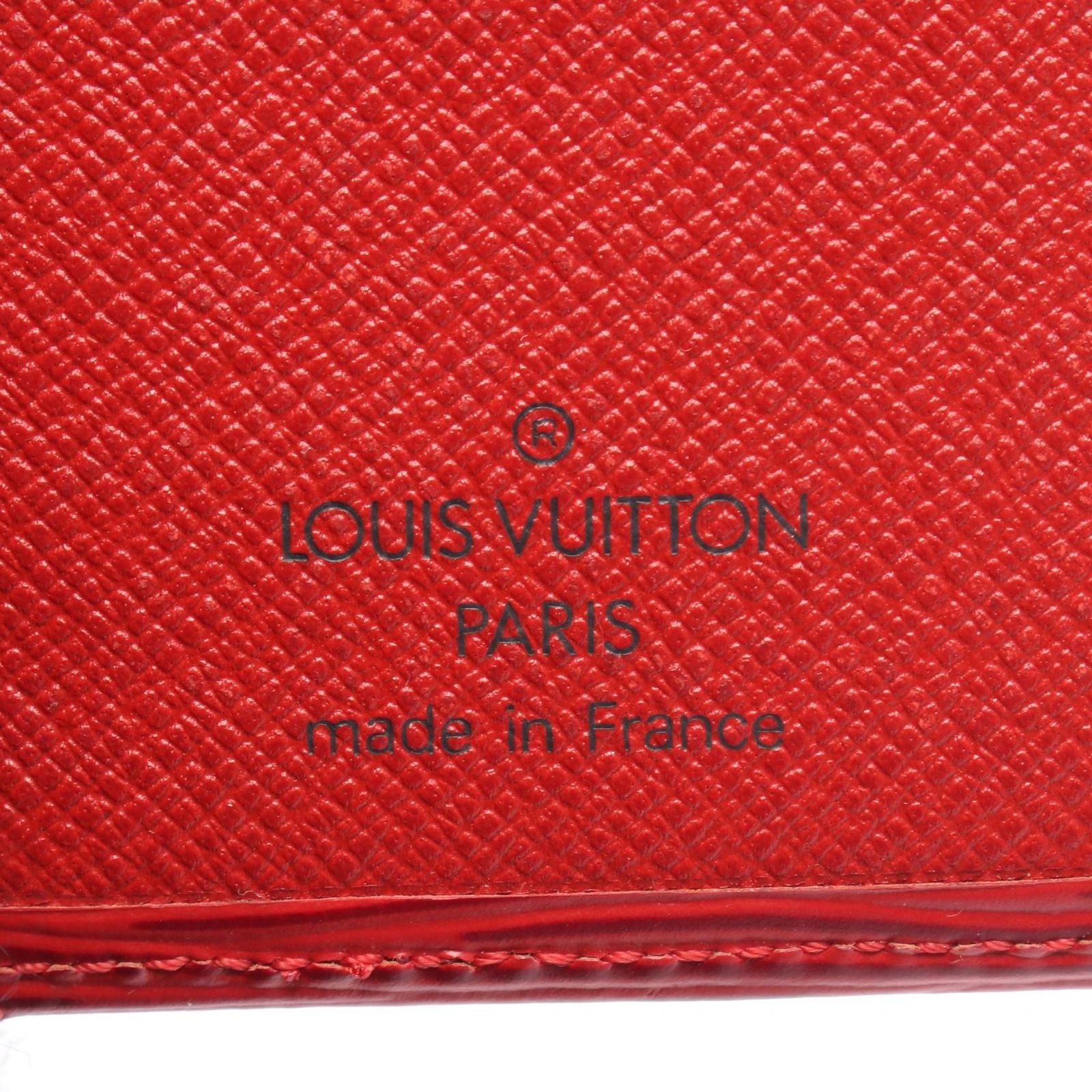 Louis Vuitton Card Case Organizer Poche Epi Castilian Red Leather — view 4