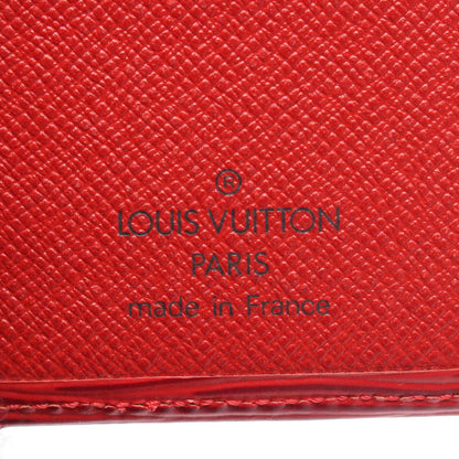 Louis Vuitton Card Case Organizer Poche Epi Castilian Red Leather — view 4