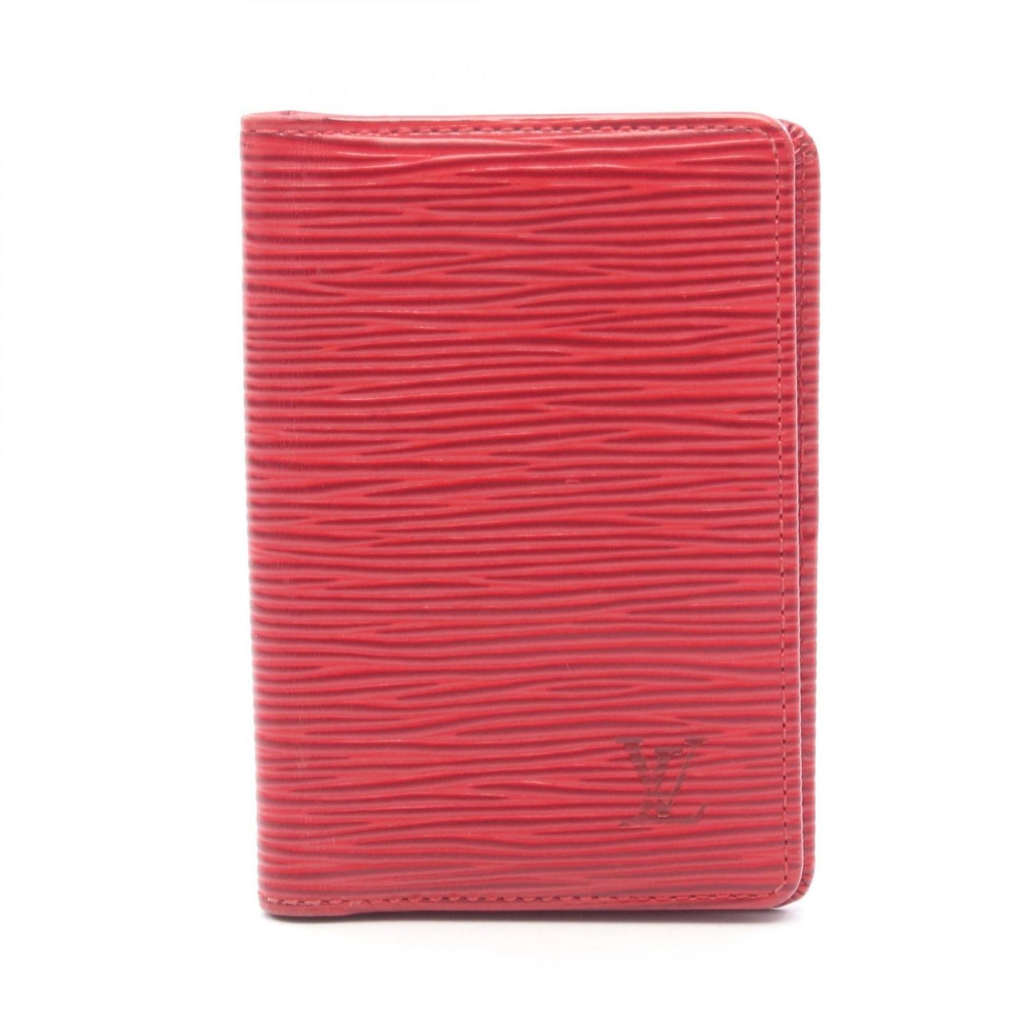 Louis Vuitton Card Case Organizer Poche Epi Castilian Red Leather