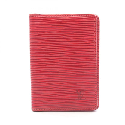 Louis Vuitton Card Case Organizer Poche Epi Castilian Red Leather