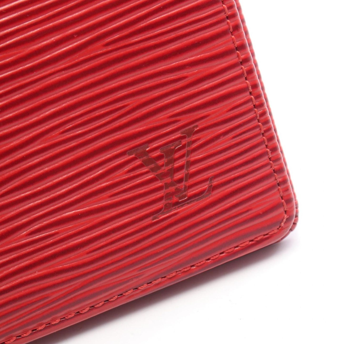 Louis Vuitton Card Case Organizer Poche Epi Castilian Red Leather — view 9
