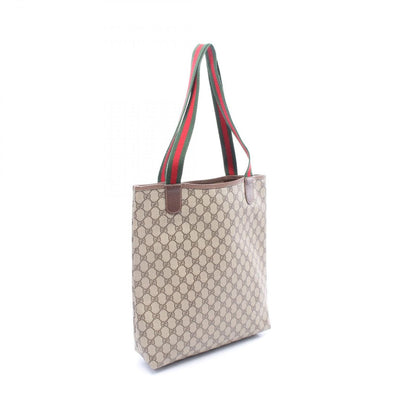 Gucci Tote Vintage GG Plus Sherry Line Beige Canvas Leather — view 2