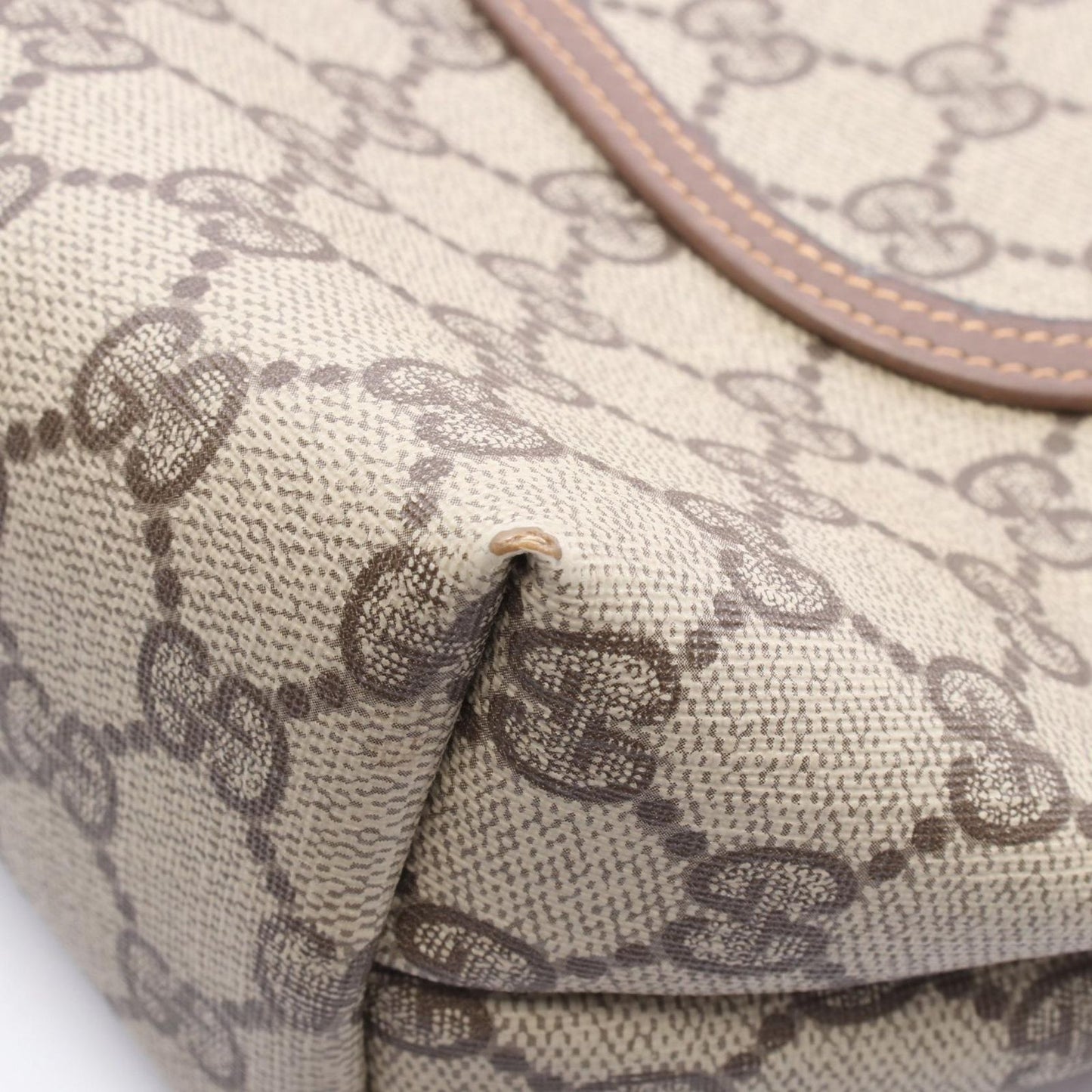 Gucci Tote Vintage GG Plus Sherry Line Beige Canvas Leather — view 8