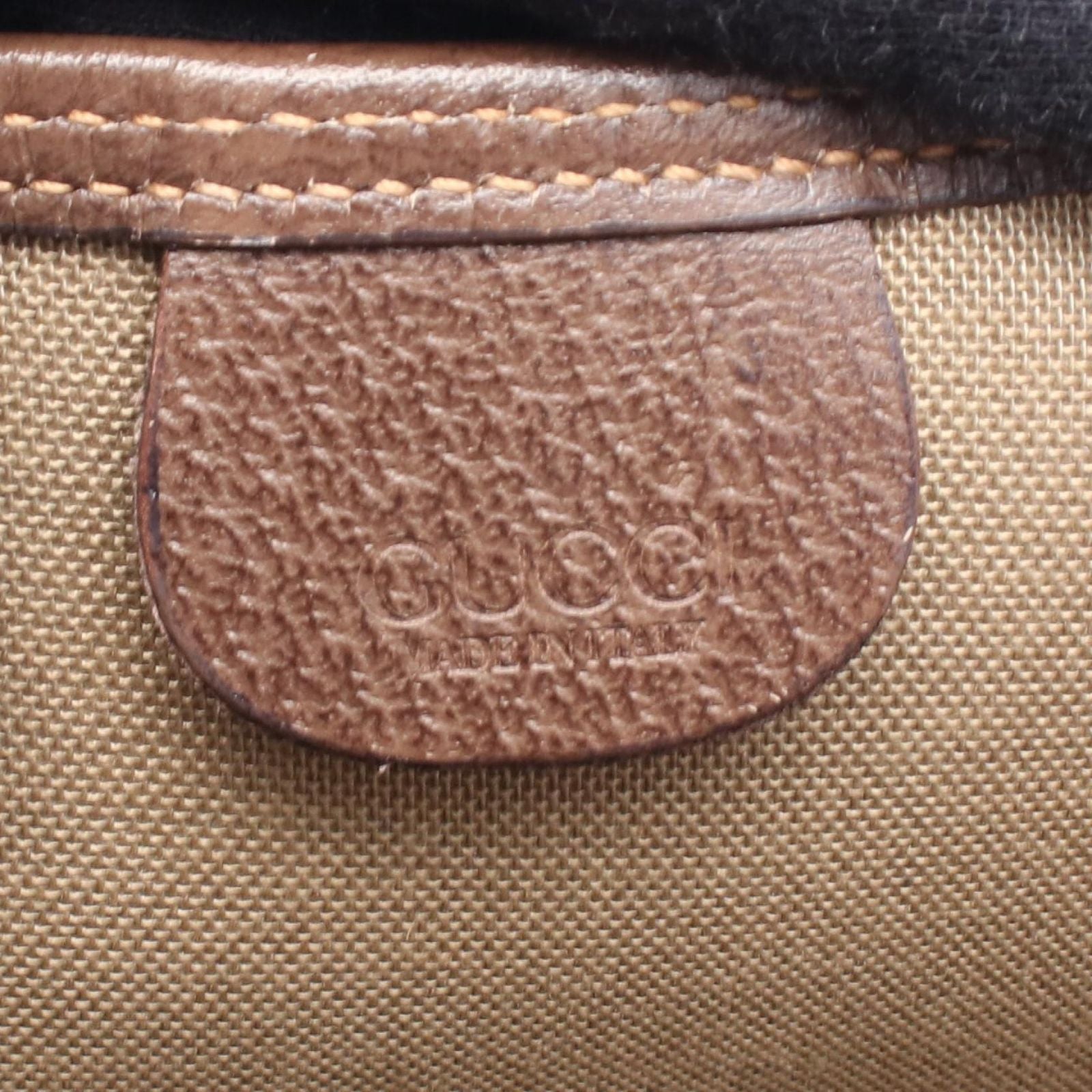 Gucci Tote Vintage GG Plus Sherry Line Beige Canvas Leather — view 4