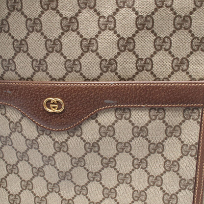 Gucci Tote Vintage GG Plus Sherry Line Beige Canvas Leather — view 6