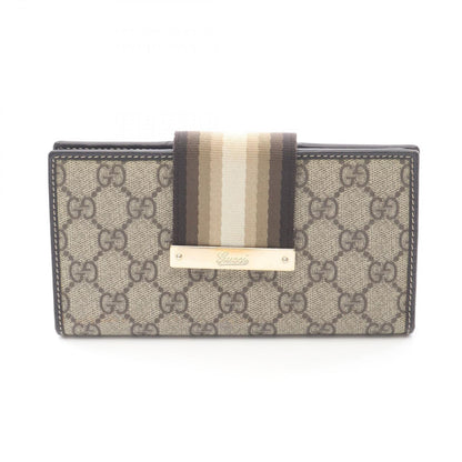 Gucci Bifold Wallet GG Supreme Beige Leather
