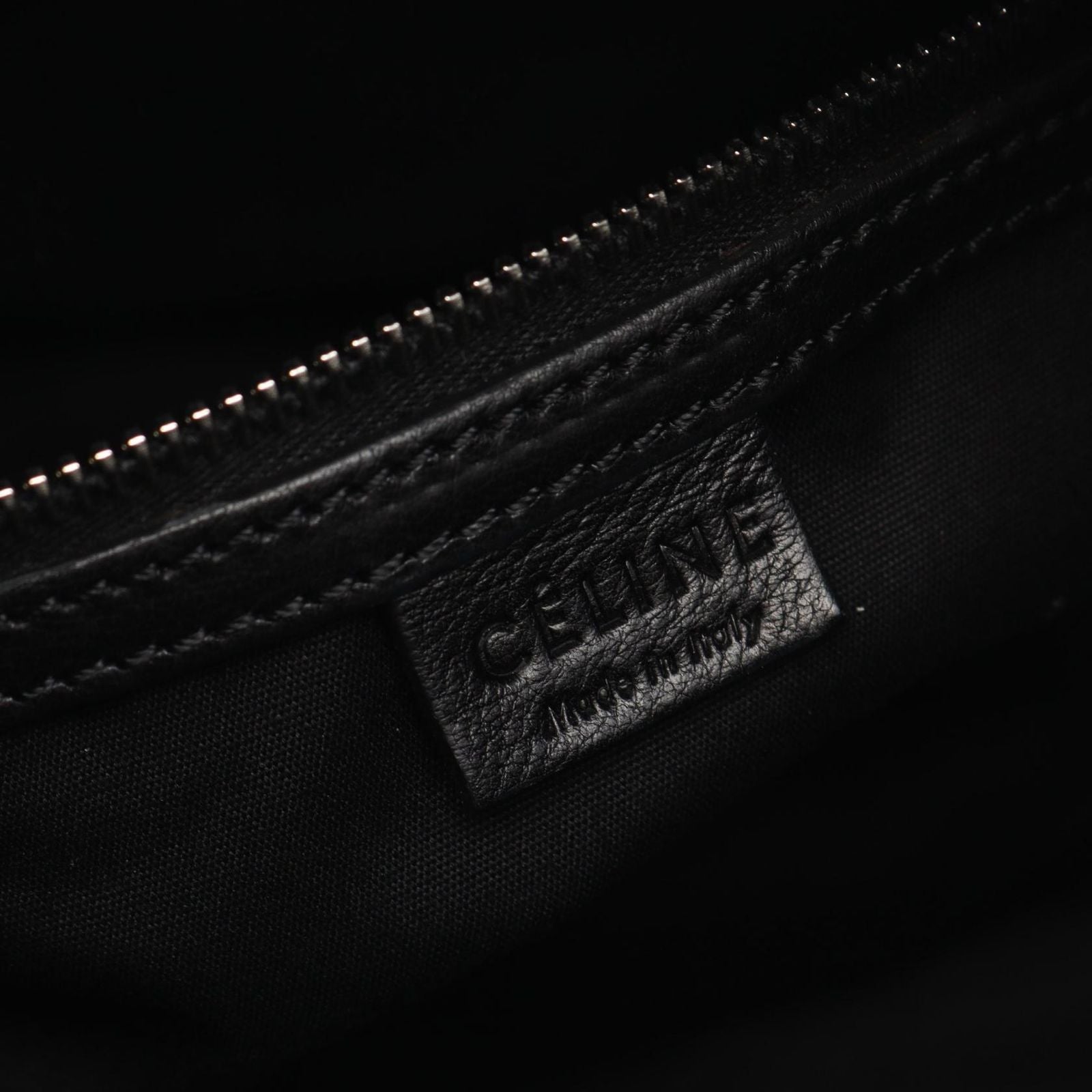 Celine Handbag Dark Brown Black Leather — view 4