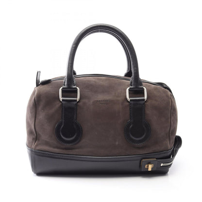 Celine Handbag Dark Brown Black Leather
