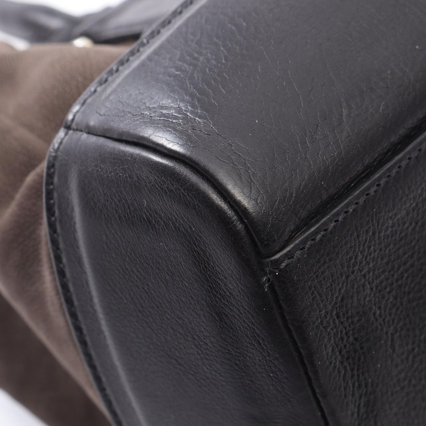 Celine Handbag Dark Brown Black Leather — view 7