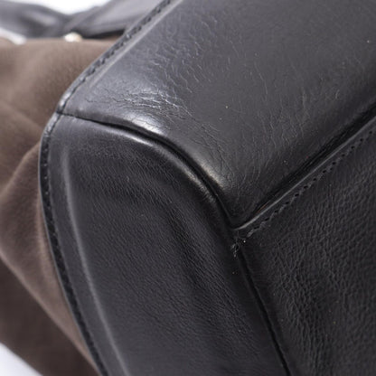 Celine Handbag Dark Brown Black Leather — view 7