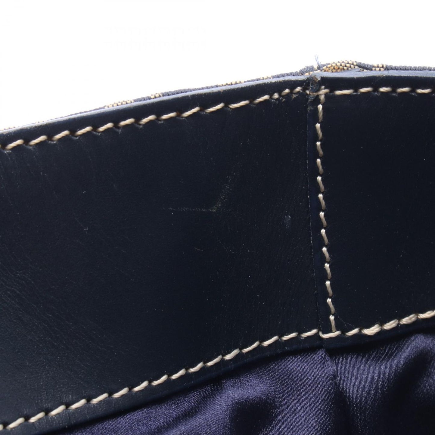 Fendi Tote Zucchino Navy Canvas Leather Zucchini — view 5