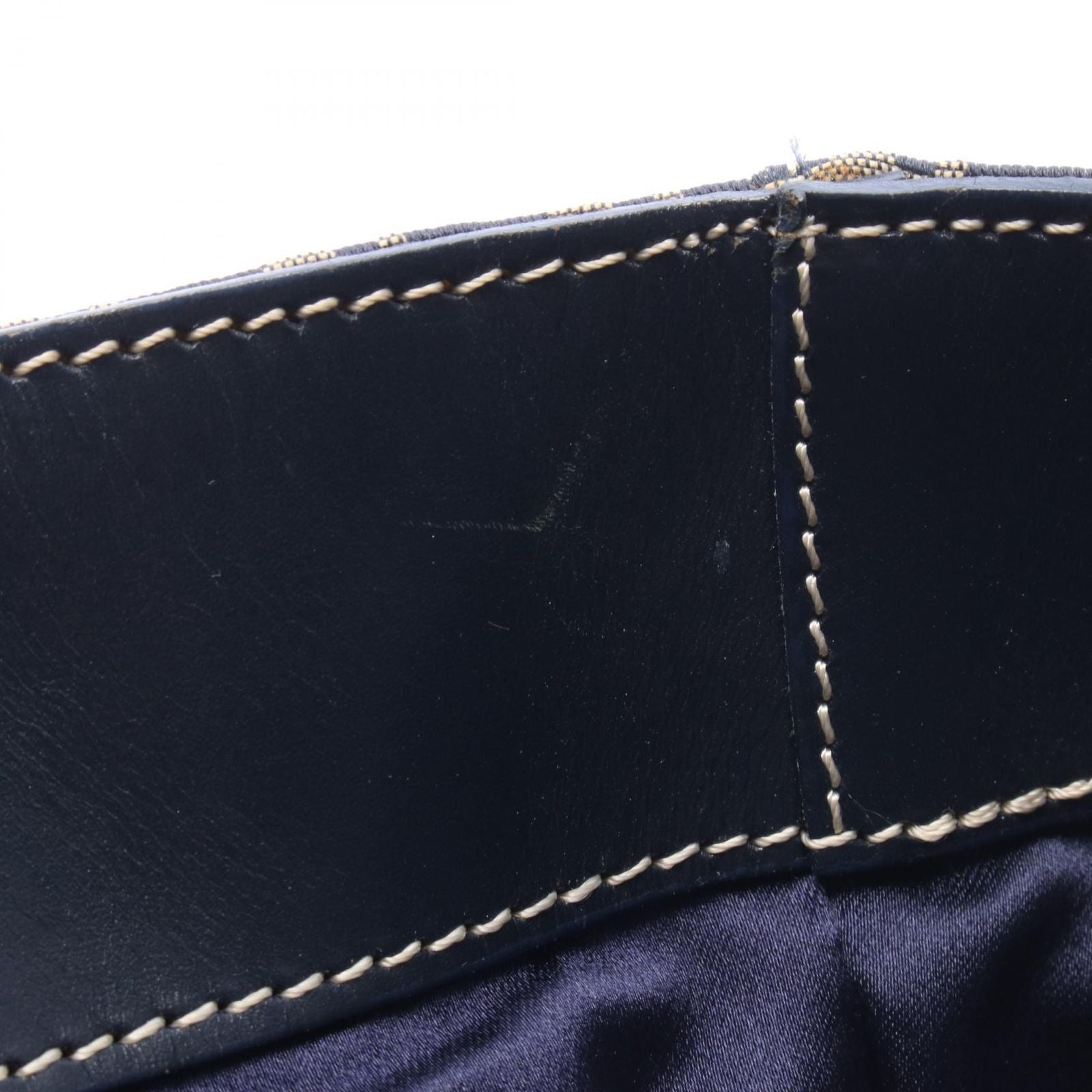 Fendi Tote Zucchino Navy Canvas Leather Zucchini — view 5