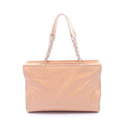 Bottega Veneta Tote Light Orange Leather Chain Shoulder