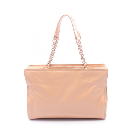 Bottega Veneta Tote Light Orange Leather Chain Shoulder