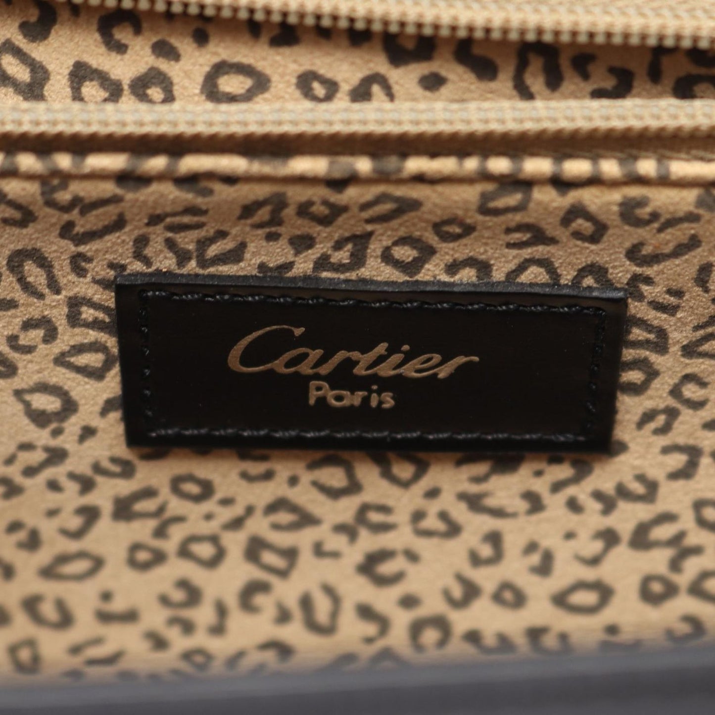 Cartier Shoulder Bag Black Leather — view 4