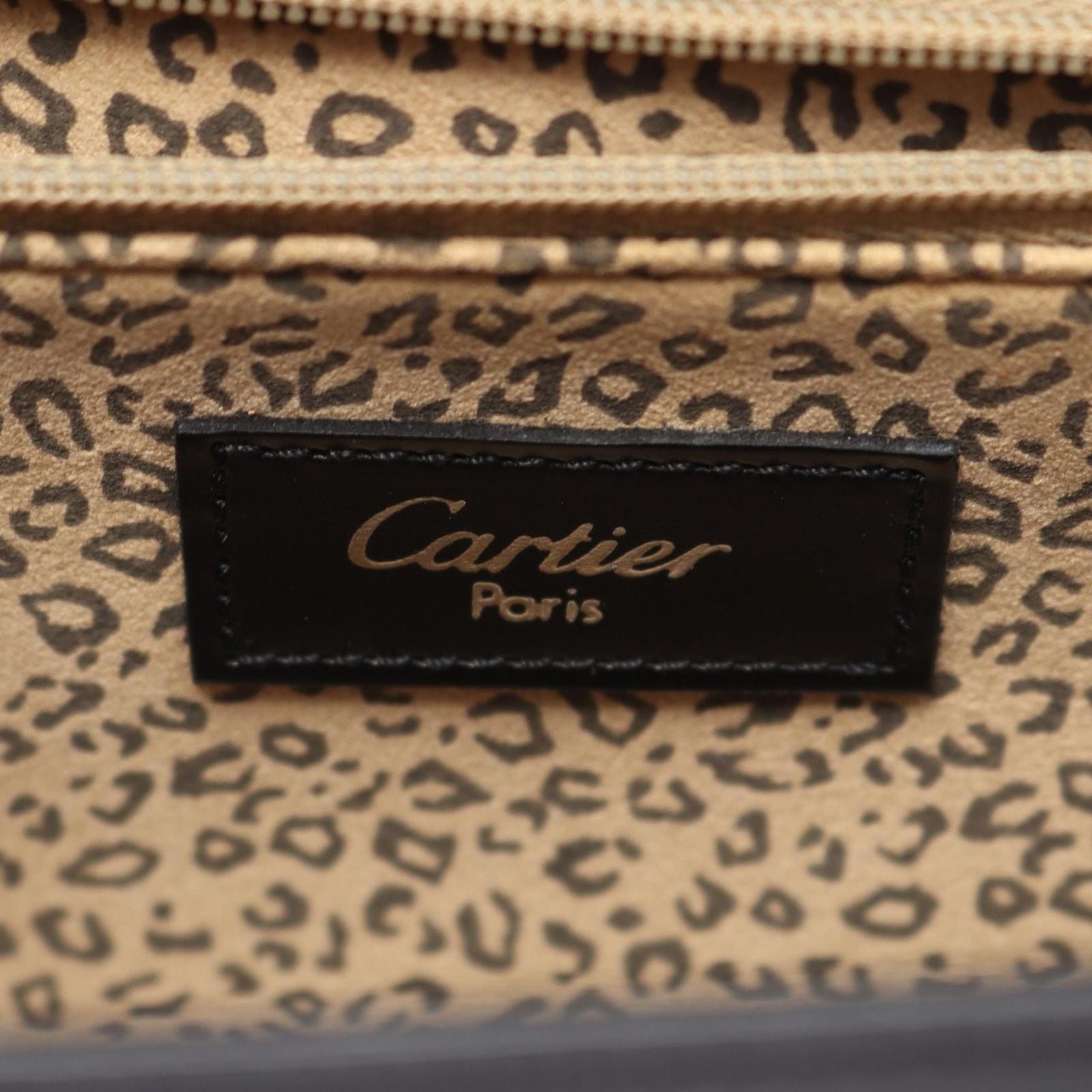 Cartier Shoulder Bag Black Leather — view 4