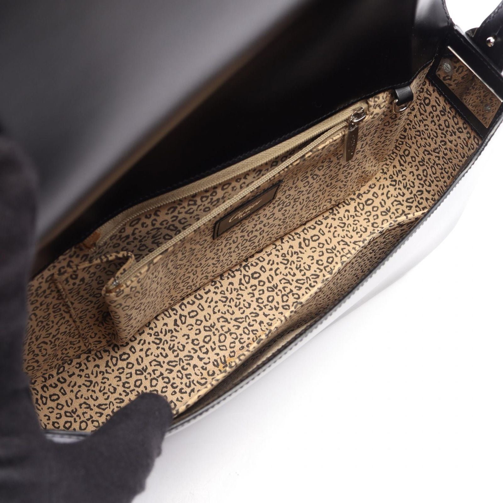 Cartier Shoulder Bag Black Leather — view 3